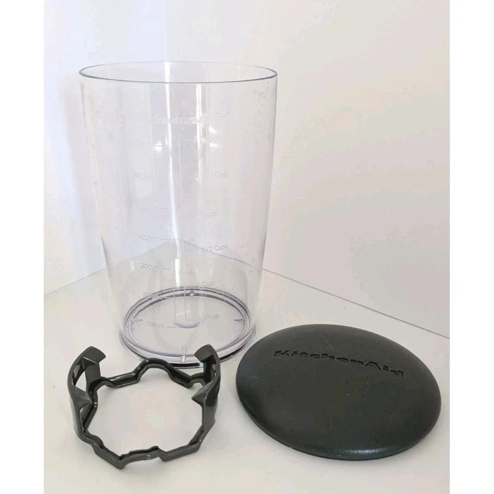 KitchenAid Hand Blender Jar with Lid 3 Cup 700ml Clear & Blade Guard Attachment